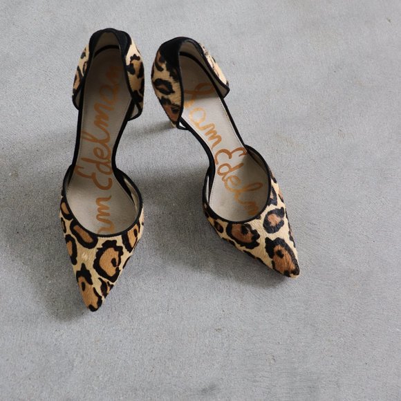 Sam Edelman Shoes - Sam Edelman Cheetah Print Pony Hair Pointy Heels